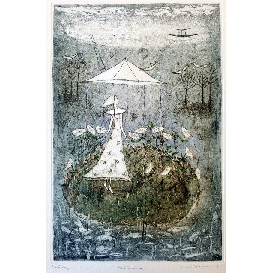 Emmi Vuorinen Pieni Ikuisuus 24x36, kehystetty, harmaa metalli