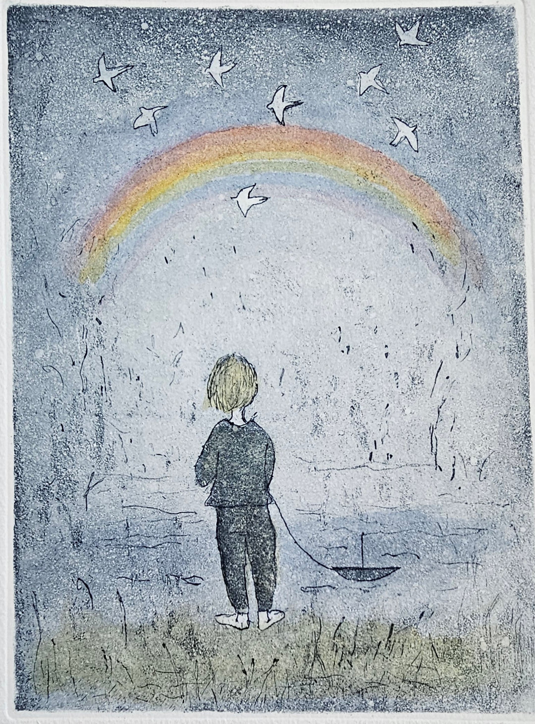 Emmi Vuorisen grafiikka Sateenkaaren tuollapuolen