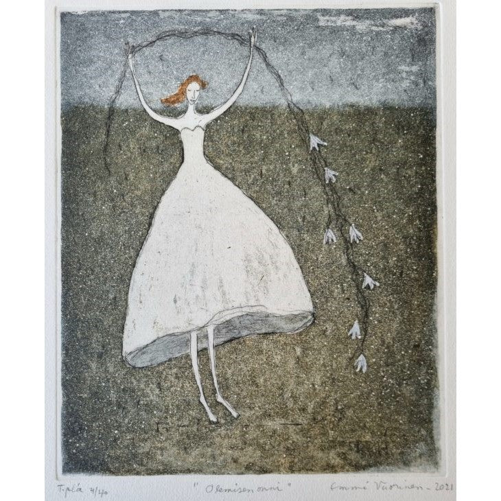 Emmi Vuorinen Olemisen onni 50x42, kehystetty