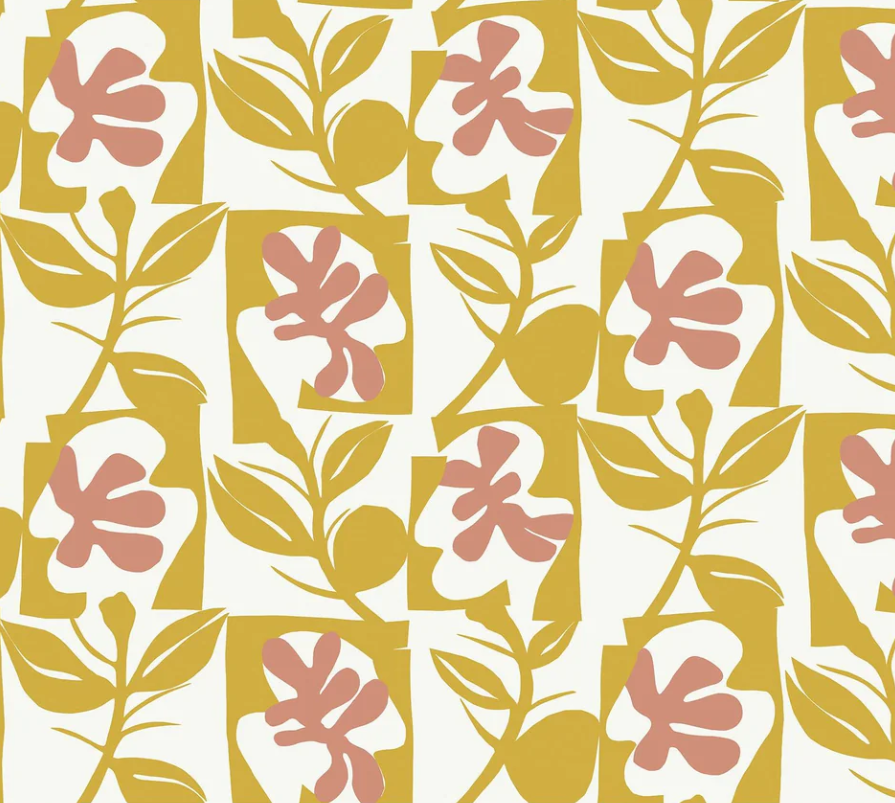 Marimekko Pienet Naatit Tapetti Keltainen