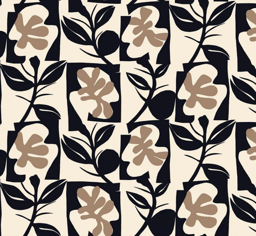 Marimekko Pienet Naatit Tapetti Musta