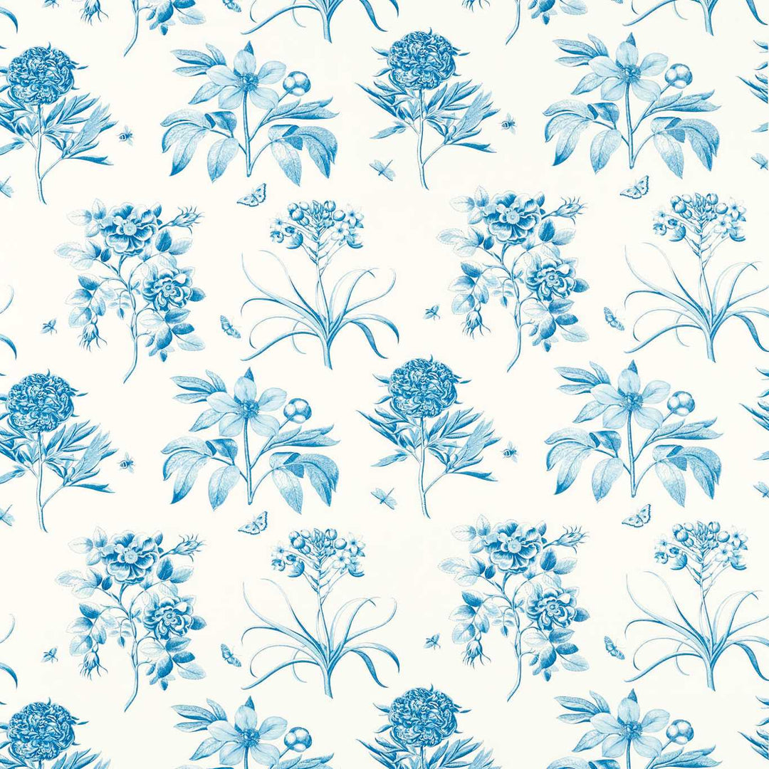 Etchings & Roses - China Blue 226869