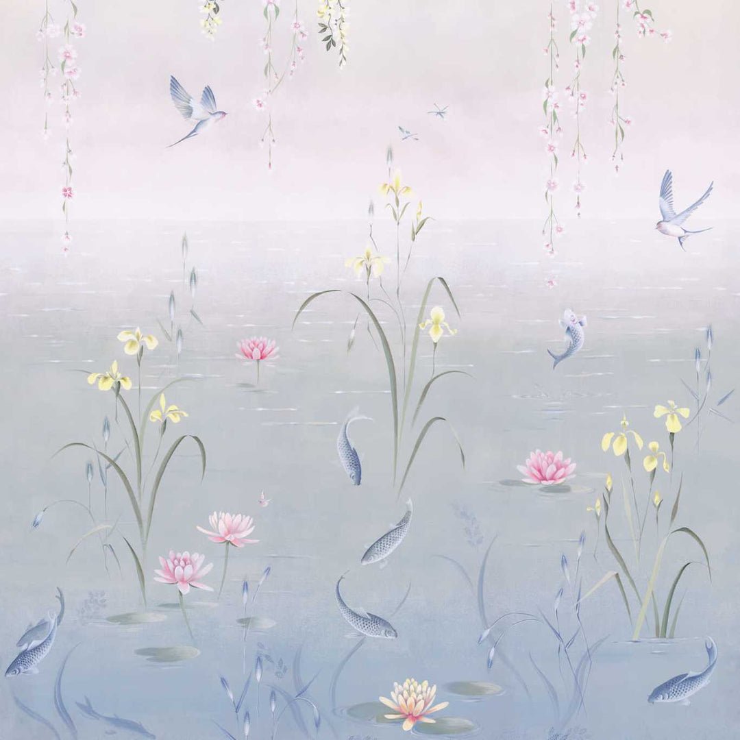 Water Garden Soft Jade / Pink Blossom 217131