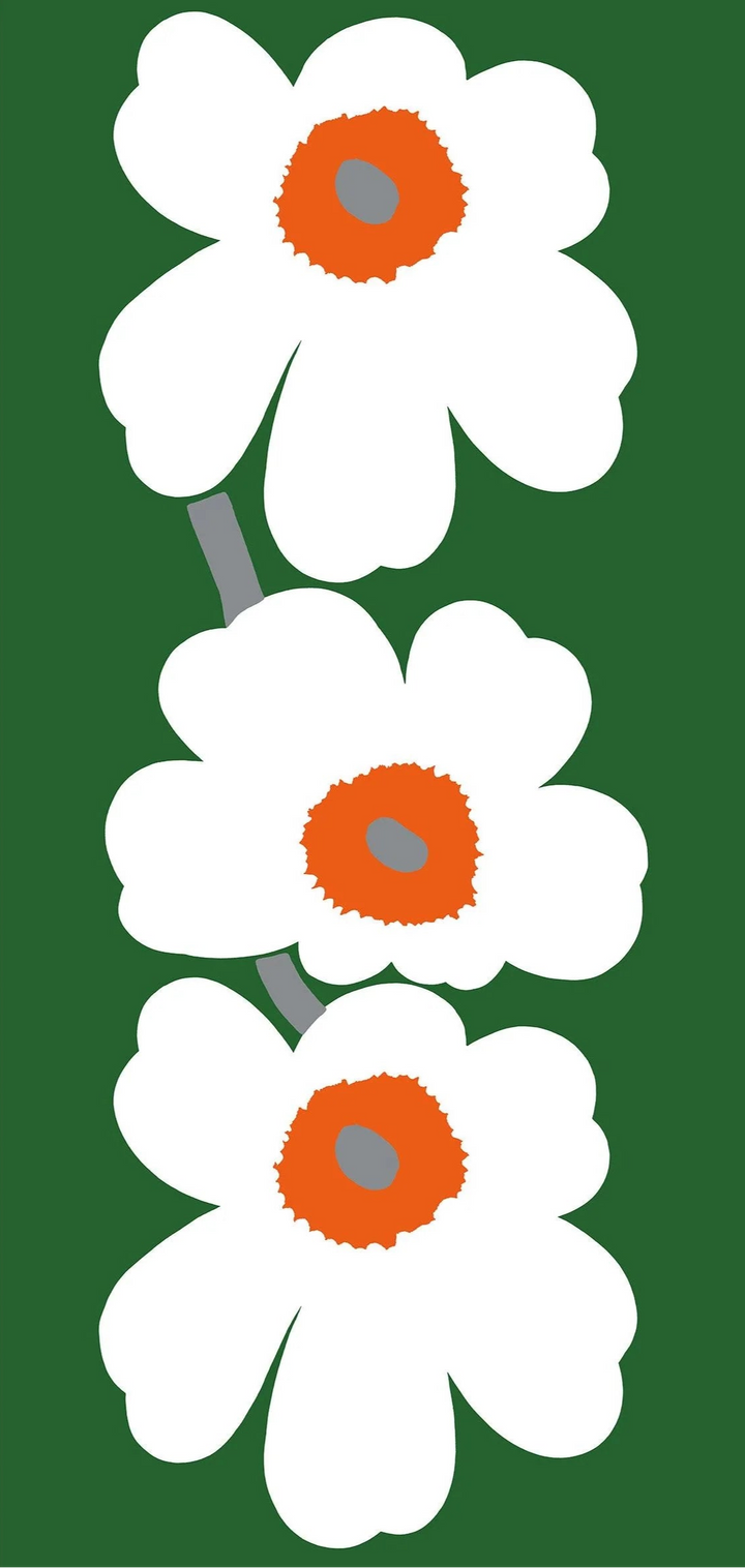 Marimekon Unikko tapetti Vihreä