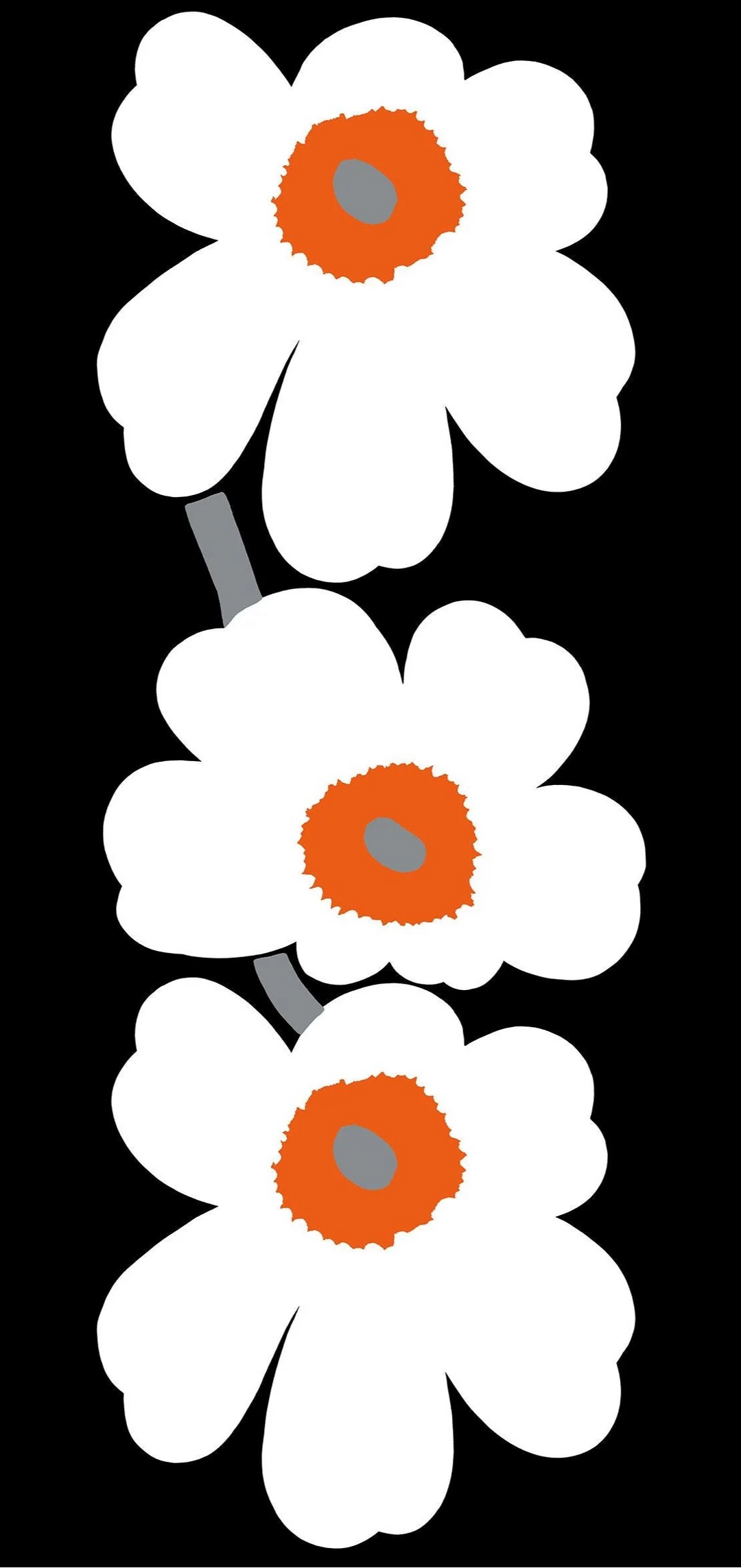 Marimekon Unikko tapetti Musta