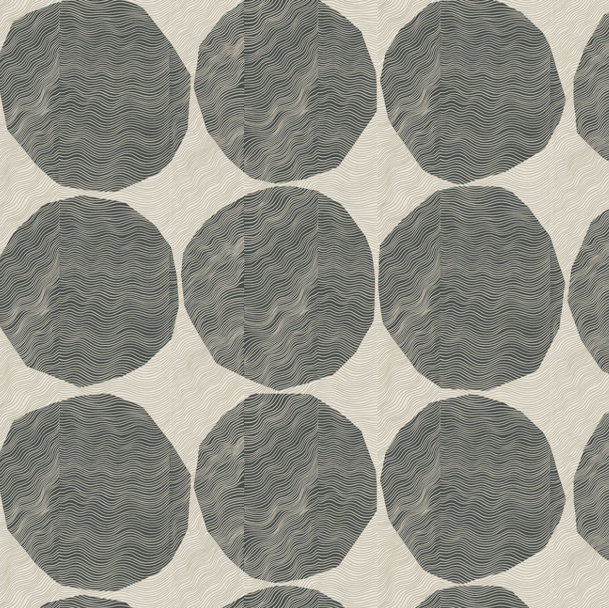 Marimekko Isot kivet Näkki tapetti tummanharmaa