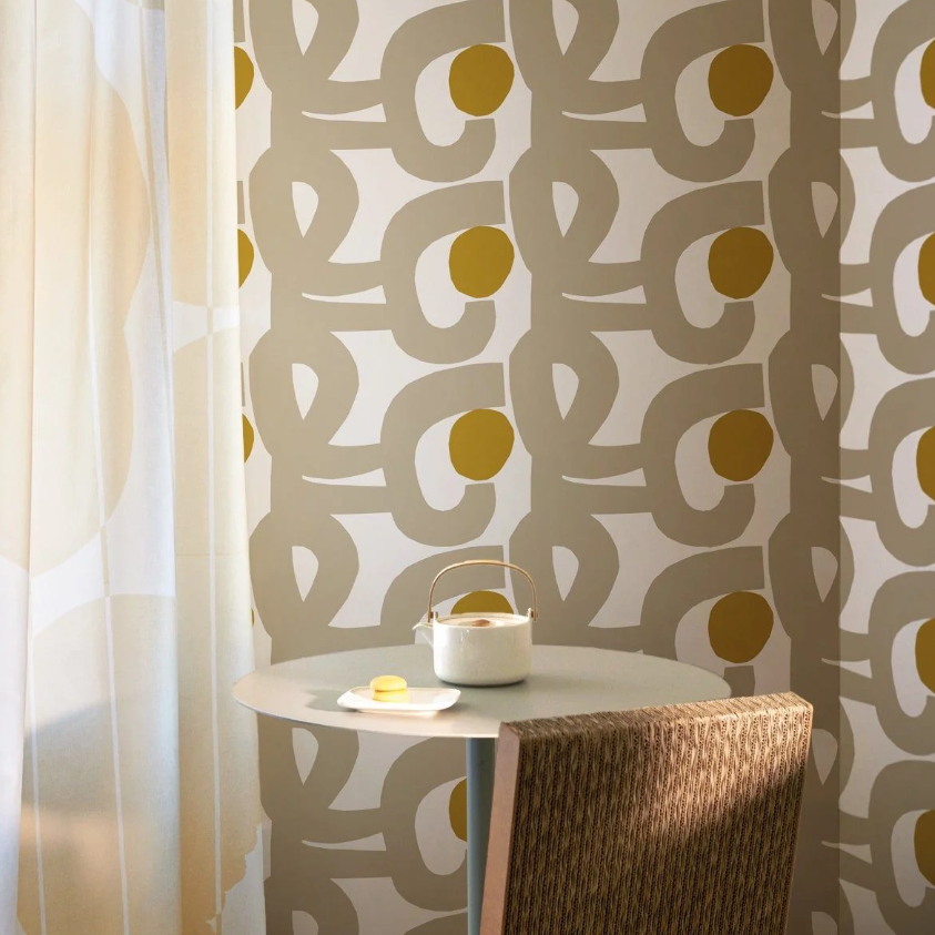 Marimekko Seppel tapetti sisustuksessa